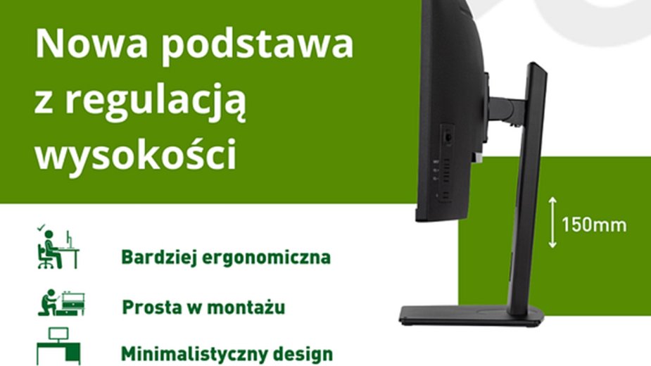 iiyama prezentuje nową ergonomiczną podstawę z regulacją wysokości