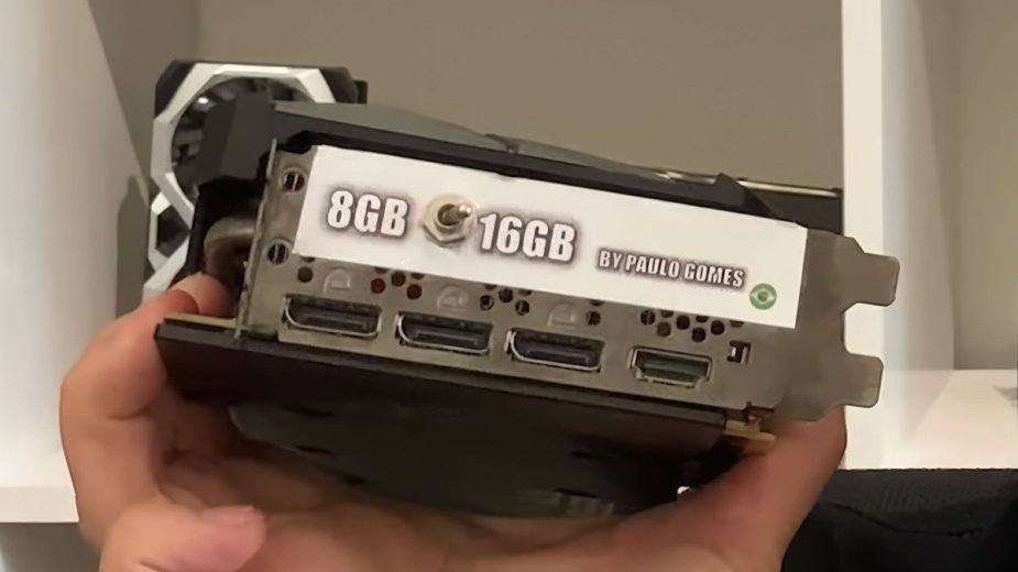 Zobaczcie kartę GeForce RTX 3070 z fizycznym przełącznikiem pamięci 8/16 GB